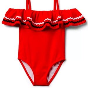 Janie and Jack patriotic Ric Rac one piece swimsuit size 2T